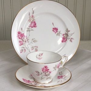 Crown Staffordshire 3pc Breakfast Set Lovely FINE+